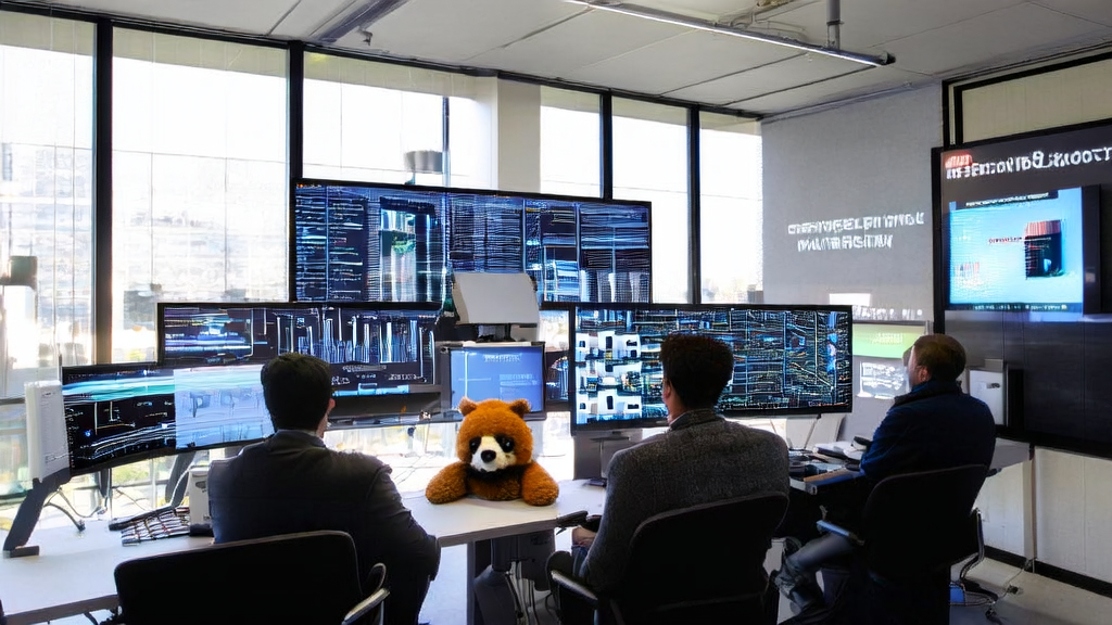 Developers discussing AI-driven customer acquisition strategies for independent e-commerce sites in a tech-filled office