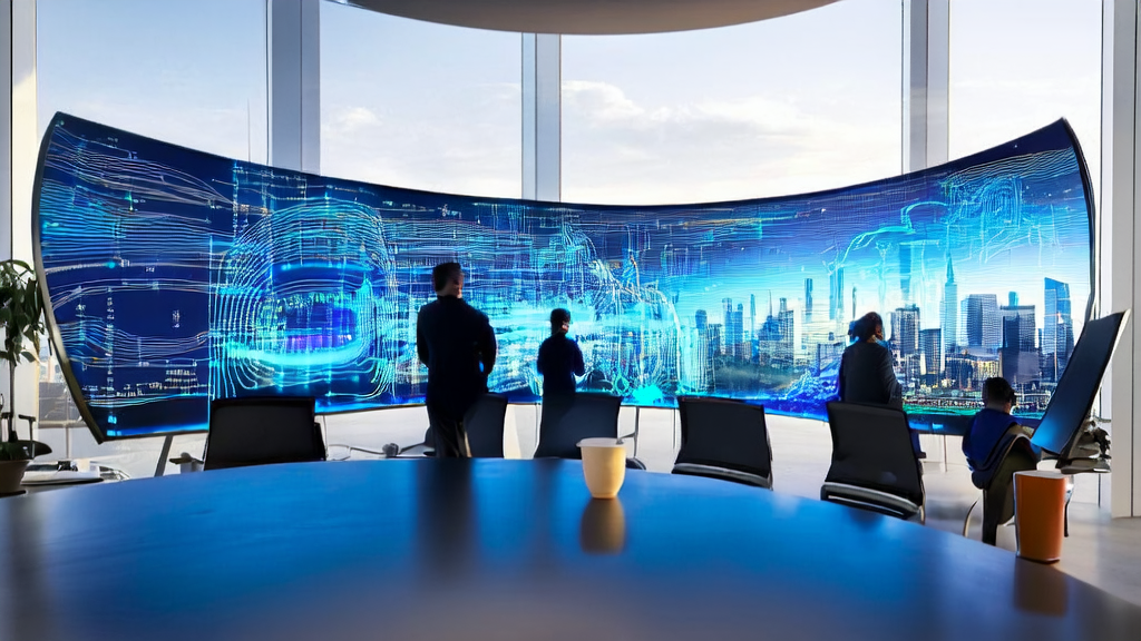 数据科学家们在办公室里通过AI客户预测模型优化邮件营销策略，提升用户参与度和转换率