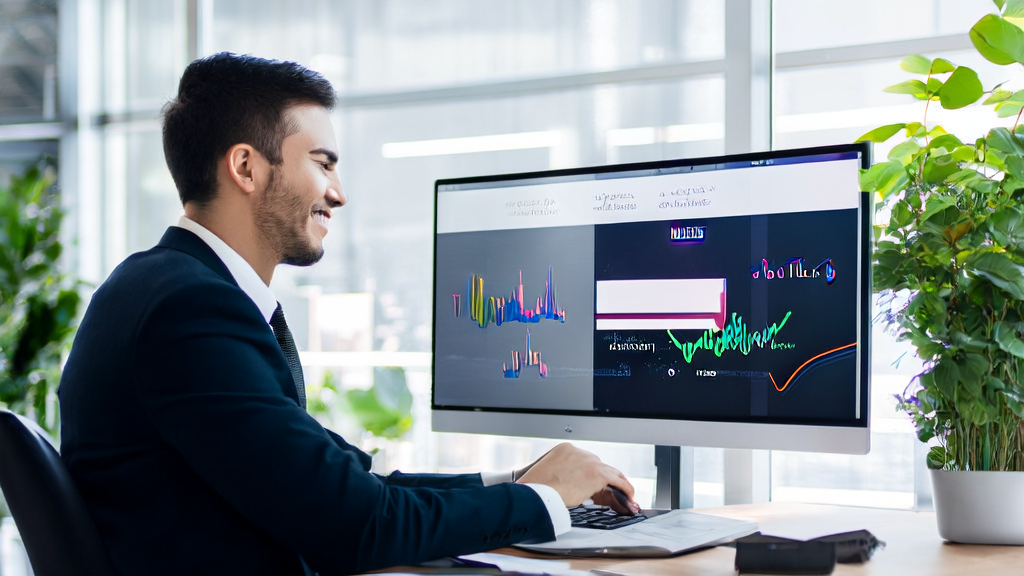Modern office where an entrepreneur uses AI-driven email marketing tools to boost customer response rates