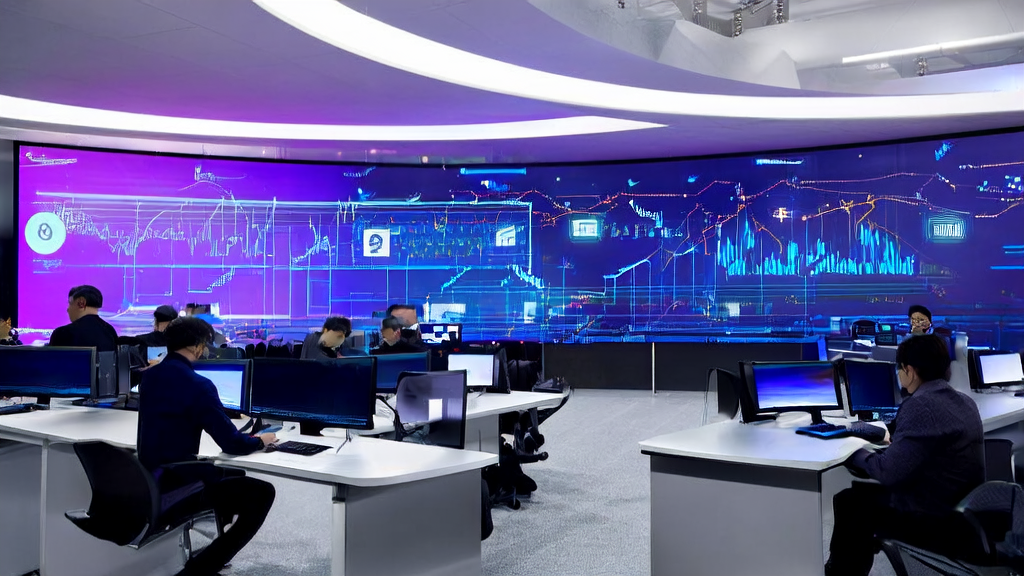 A modern office showcasing AI-driven email marketing data and MaskSearch technology support