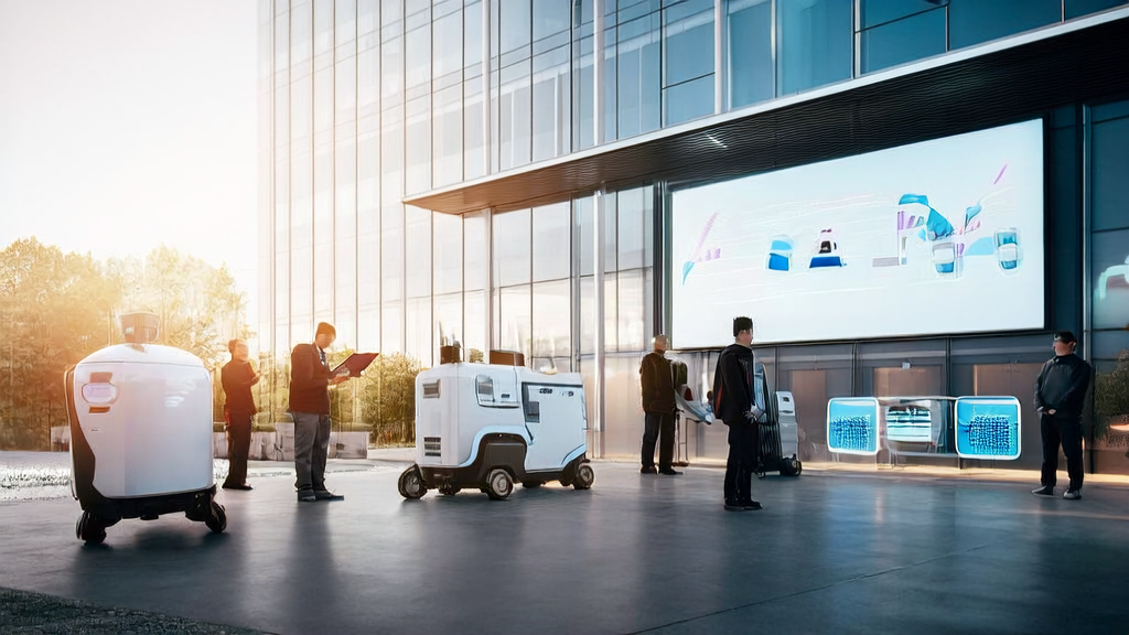 In a modern office environment, employees analyze AI-driven personalized email marketing strategies using InsightAgent