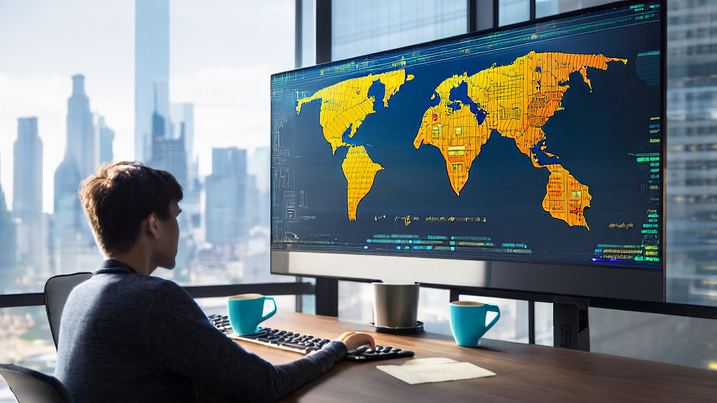 AI驱动的邮件营销优化：创业者在现代化办公室中利用AI技术提升海外客户开发与互动效率