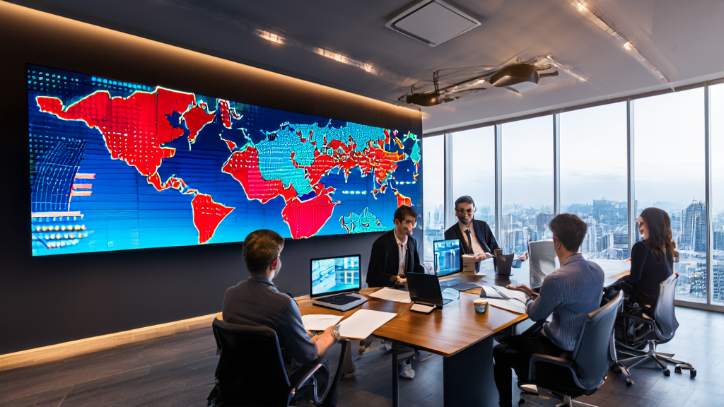 一群创业者在现代化办公室中利用AI智能获客系统优化邮件营销，提升回复率和销售机会。