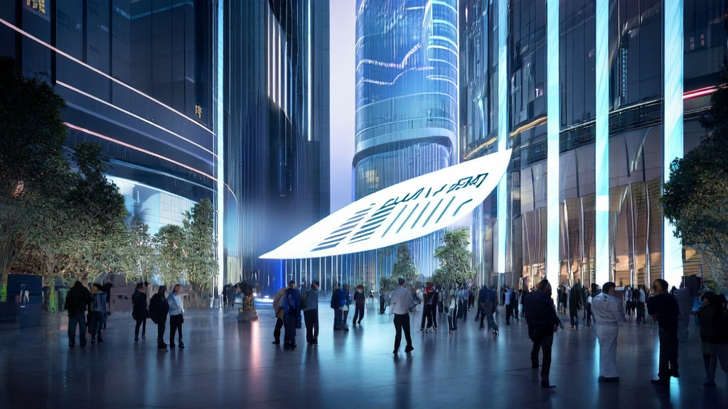 未来城市中的AI营销展示，GPT-5发布引发现场热议