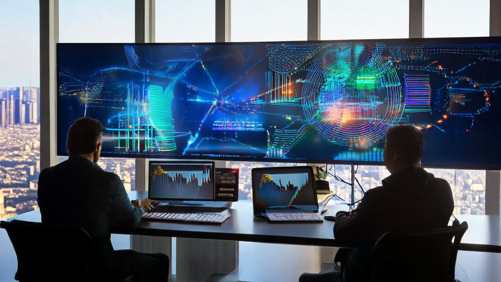 现代化办公室中的数据科学家们正利用AI客户预测模型和英伟达LLM微调新手友好指南进行高效营销分析。