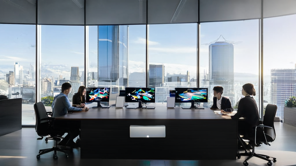 AI驱动的个性化邮件营销团队正在讨论提高邮件打开率的策略