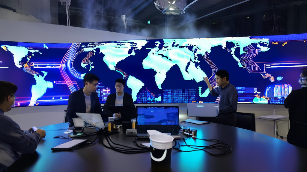 Entrepreneurs discussing AI-driven personalized email marketing strategies and its impact on e-commerce business in an office setting