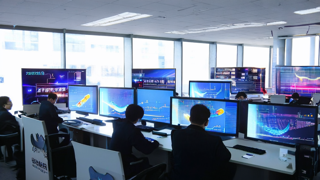 现代化办公室内员工们正在使用AI技术进行个性化邮件营销，展示阿里巴巴最新推出的紧凑型Qwen3-VL模型