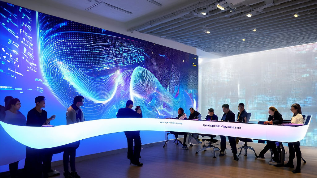 A team in an office is using AI-driven personalized email marketing tools to boost cross-border e-commerce growth