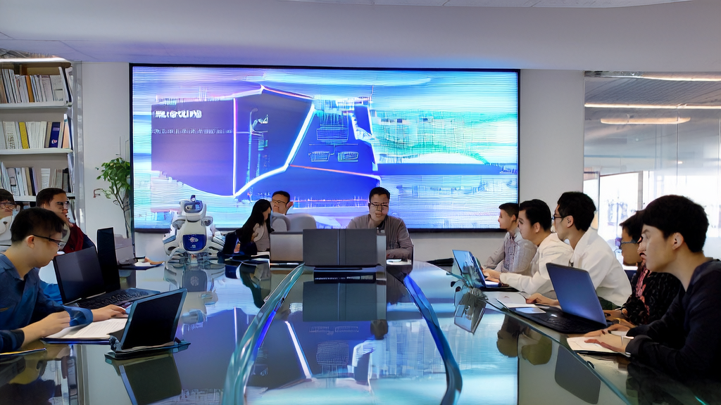 Team members discussing AI-driven personalized email marketing strategies in a meeting room