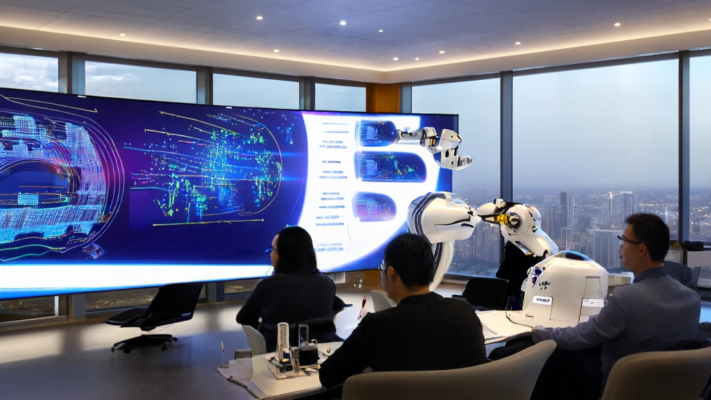 AI驱动的个性化邮件营销团队在现代化办公室中工作，提升转化率的新机遇