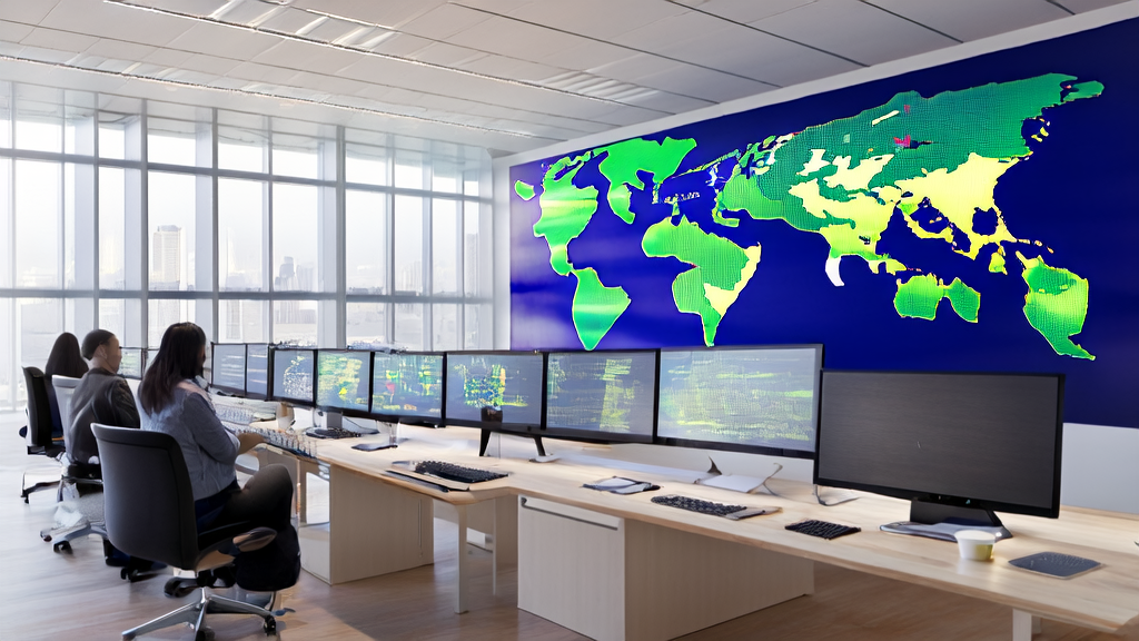 Modern office where employees optimize email marketing strategies using AI technology