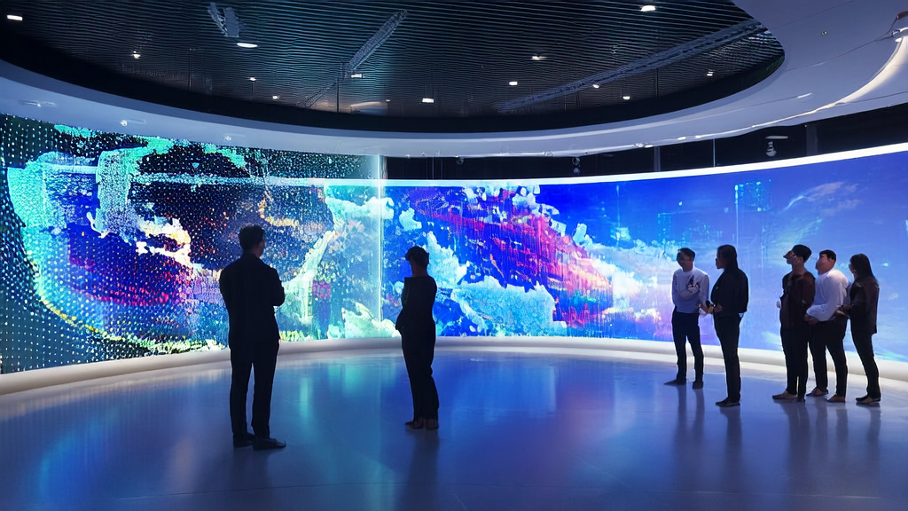 未来城市中的办公楼内，数据科学家和跨境电商团队利用AI客户预测模型筛选优质客户，提升2025年ROI。