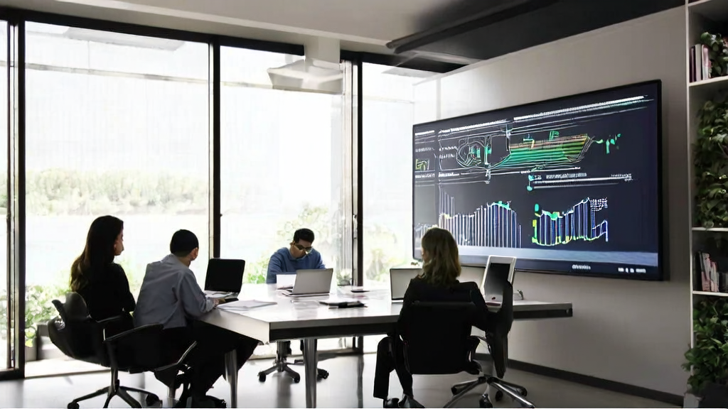 Team utilizing AI software for cross-border e-commerce sales optimization, enhancing sales performance through intelligent customer identification and personalized email marketing.