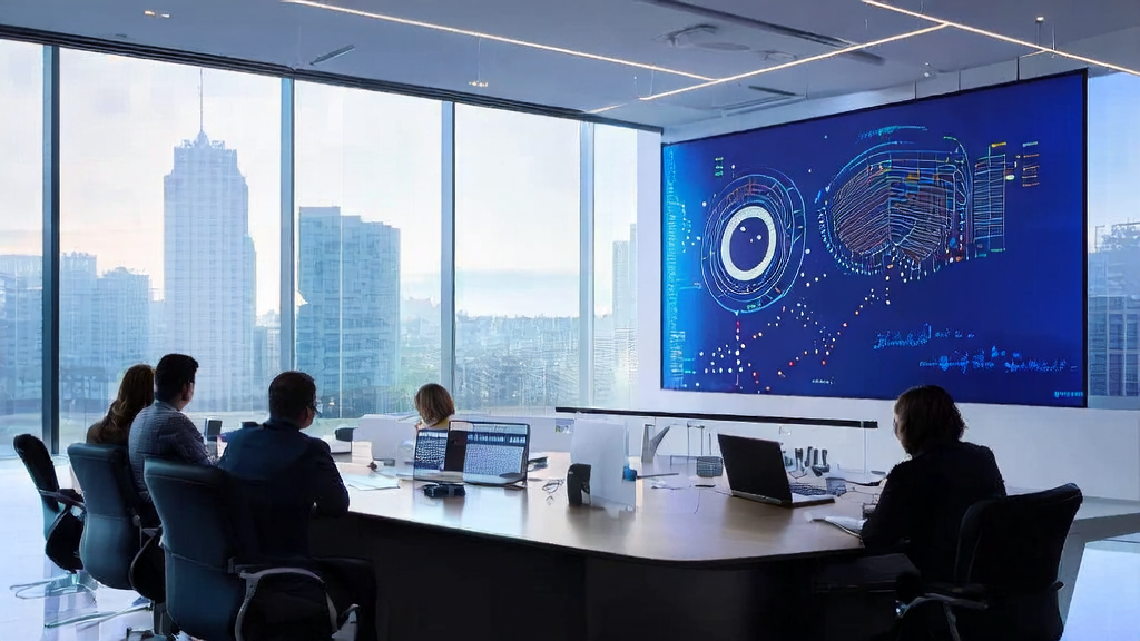 Tech company employees discussing AI-driven content marketing strategies, showcasing the transition from automation to smart marketing