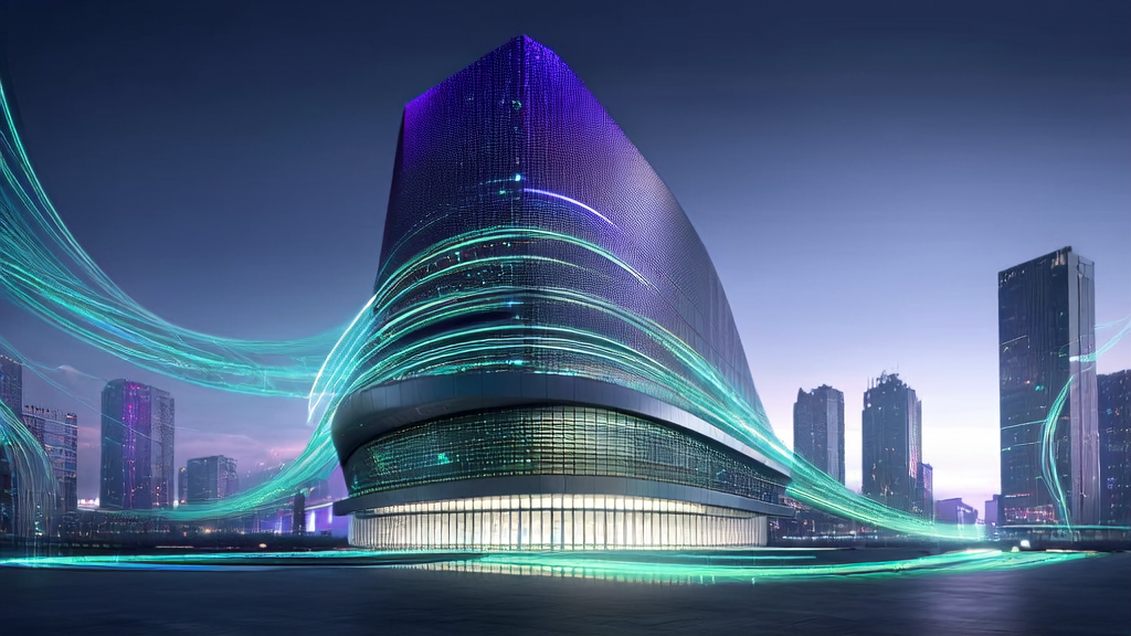 Independent site building in a futuristic city using AI technology to achieve explosive search engine traffic growth