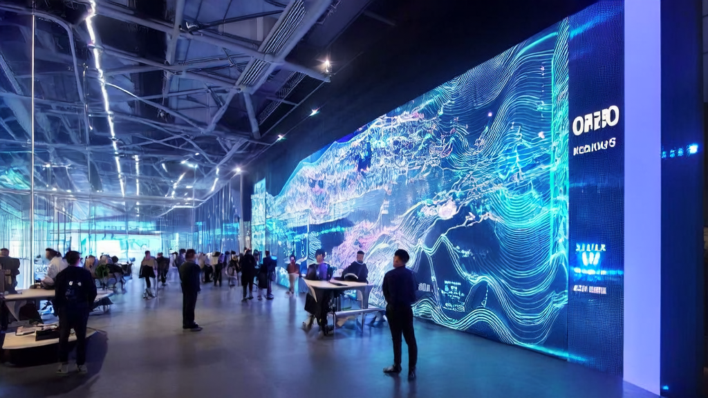 Startup team in a futuristic city using AI technology to achieve cost-effective customer acquisition strategies