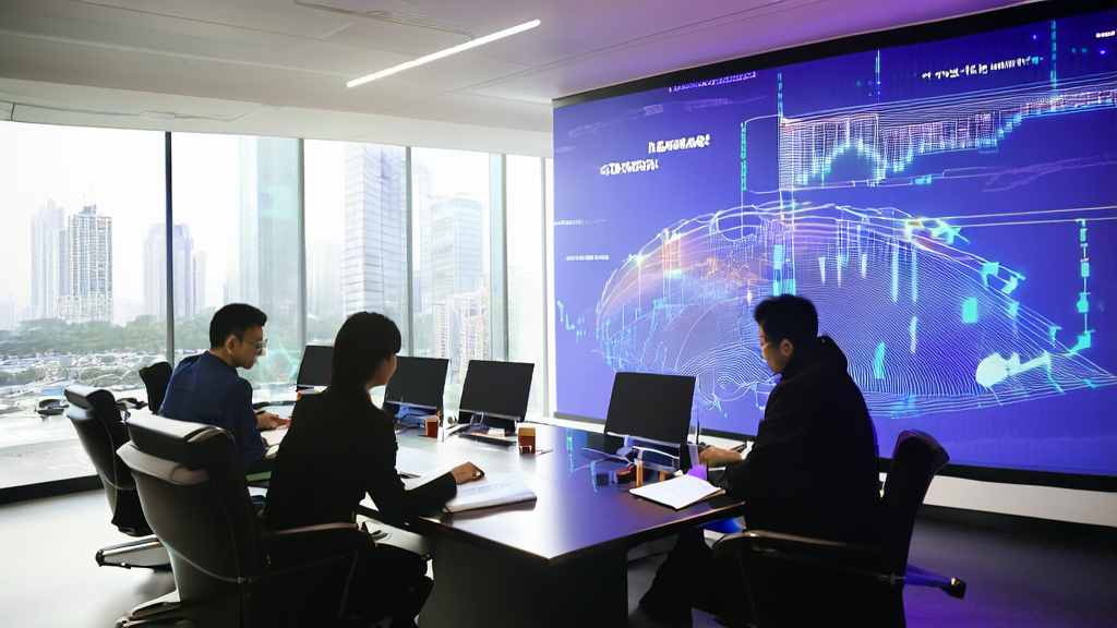 Modern office showcasing AI-optimized email marketing strategies and its application in Nanjing bus smart scheduling system