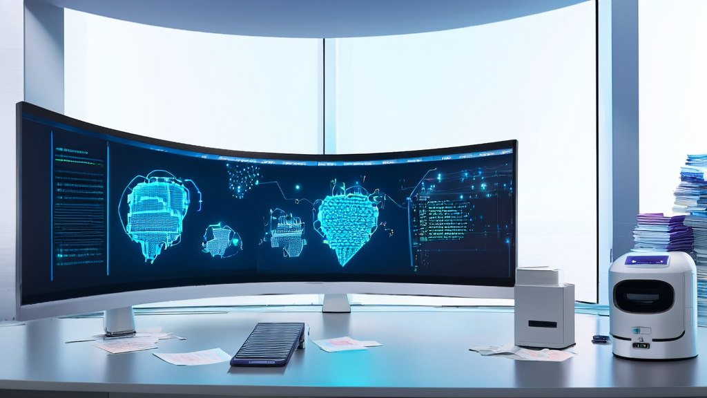 现代化办公室中使用AI技术进行邮件营销优化，提升获客效率和用户体验