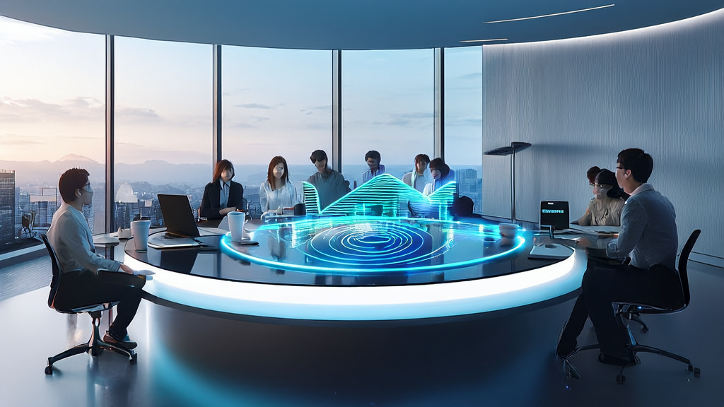 In a modern office, team members use AI-powered email marketing systems for precise customer screening to enhance conversion rates
