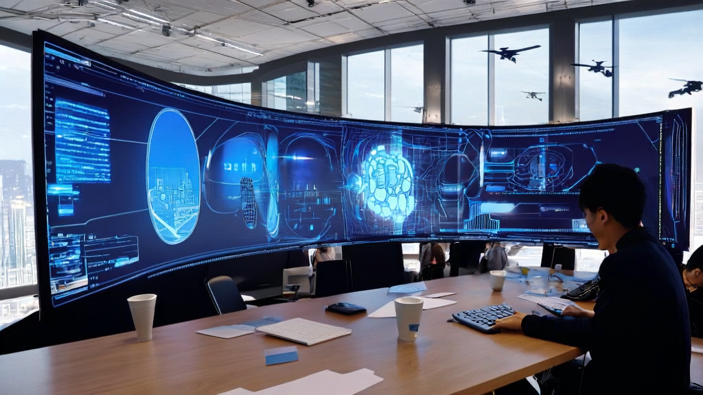 In a high-tech office, programmers are using Tencent's AI workbench ima to optimize email marketing strategies.