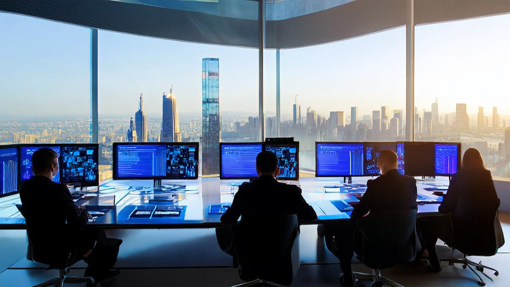 A scene of a team using AI-optimized email marketing to boost business conversion rates
