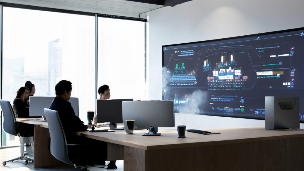 Modern office scene highlighting AI email marketing to boost cross-border e-commerce acquisition