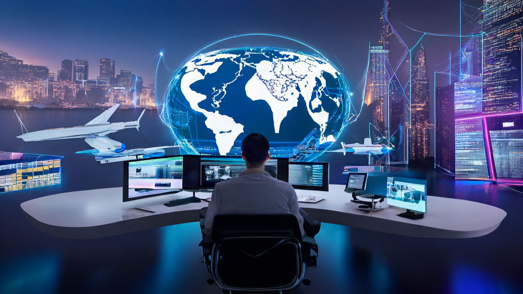 Modern office scene showcasing AI email marketing to boost cross-border sales