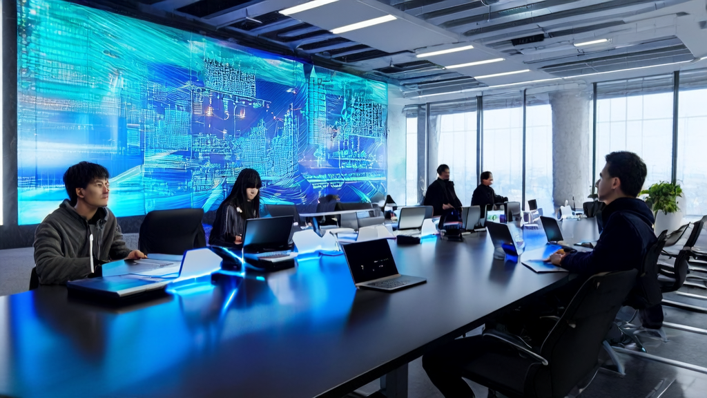 利用AI邮件营销提升跨境电商销售的现代化办公室场景