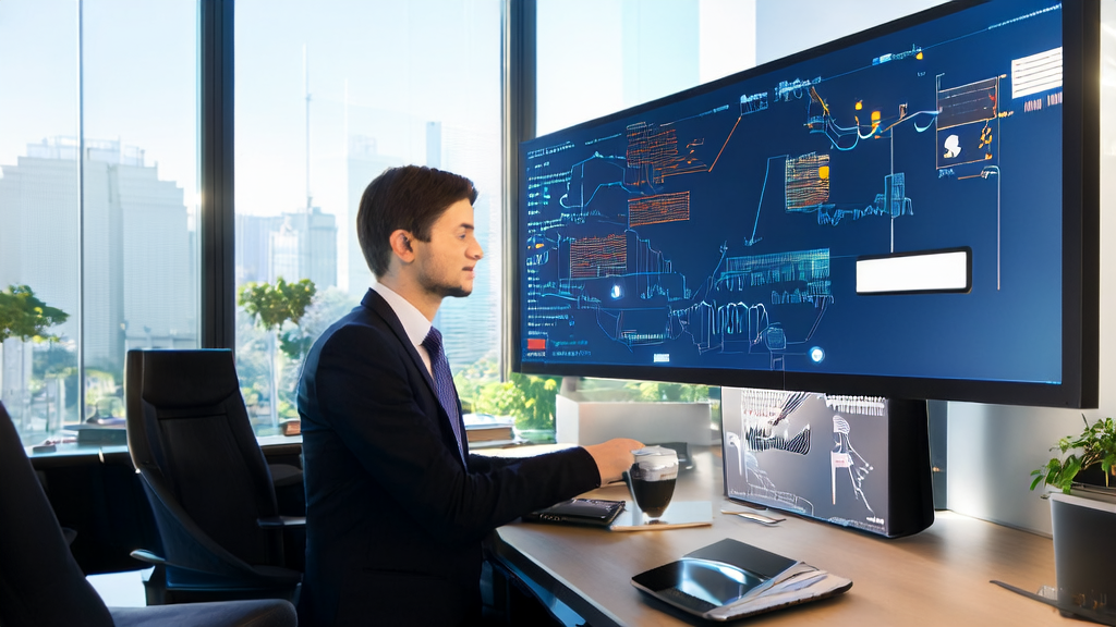 Young marketing manager using AI email marketing tools to improve customer response rates in a modern office