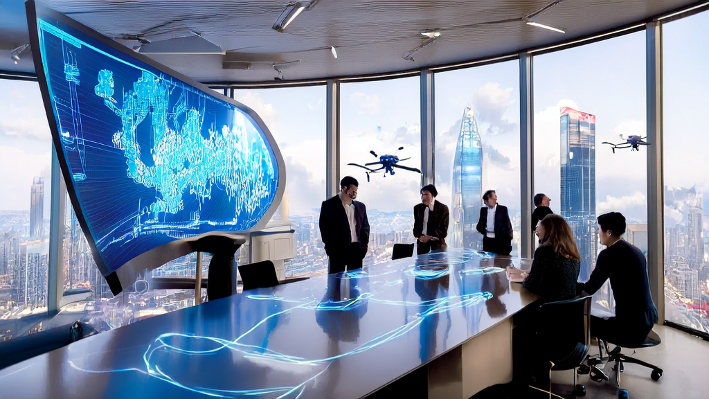 未来办公室中创业者们利用AI邮件营销提升电商销售