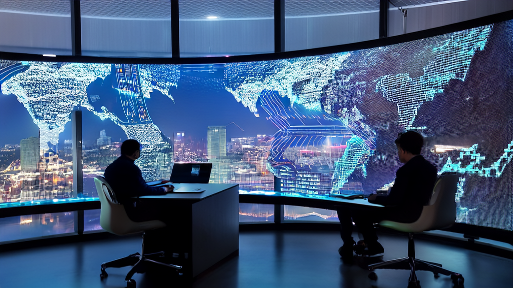 Engineers in a modern office using AI technology to optimize email marketing strategies
