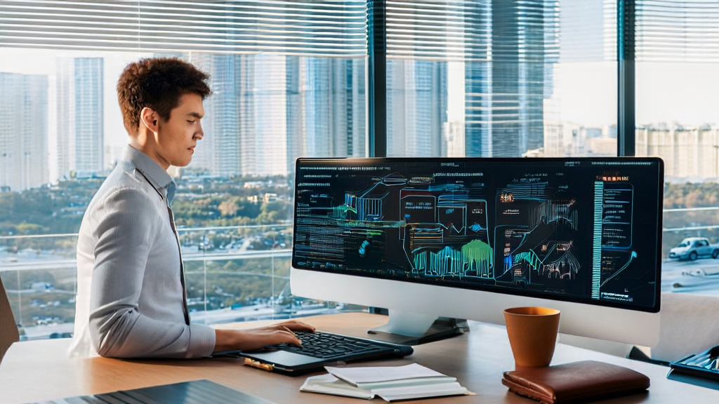 Innovative AI email marketing in a digital office environment