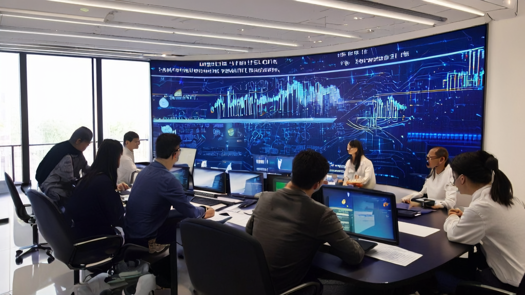 Office team using AI technology and China Mobile's Jiutian 3.0 to optimize email marketing strategies