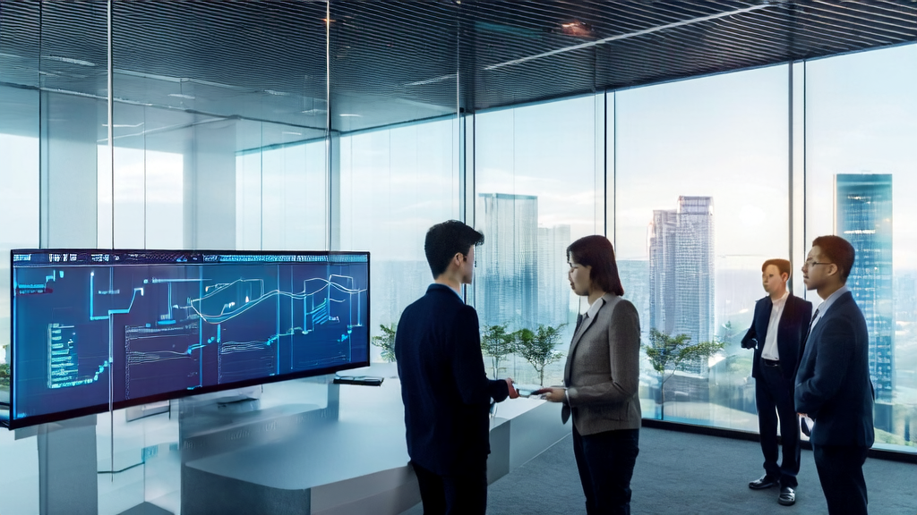 Team discussing AI email marketing strategies in a modern office