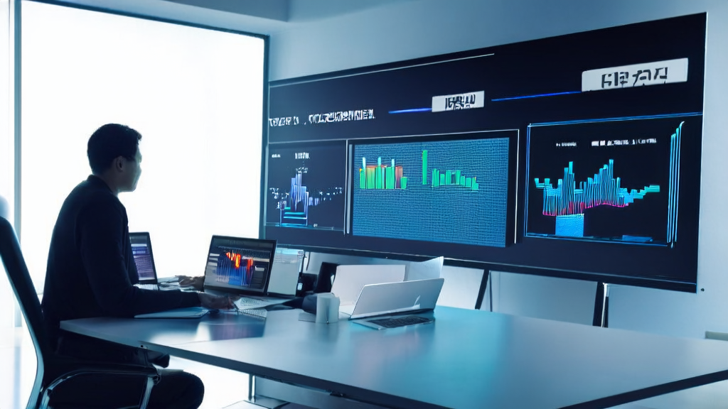 Modern office scene utilizing AI-optimized email marketing strategies