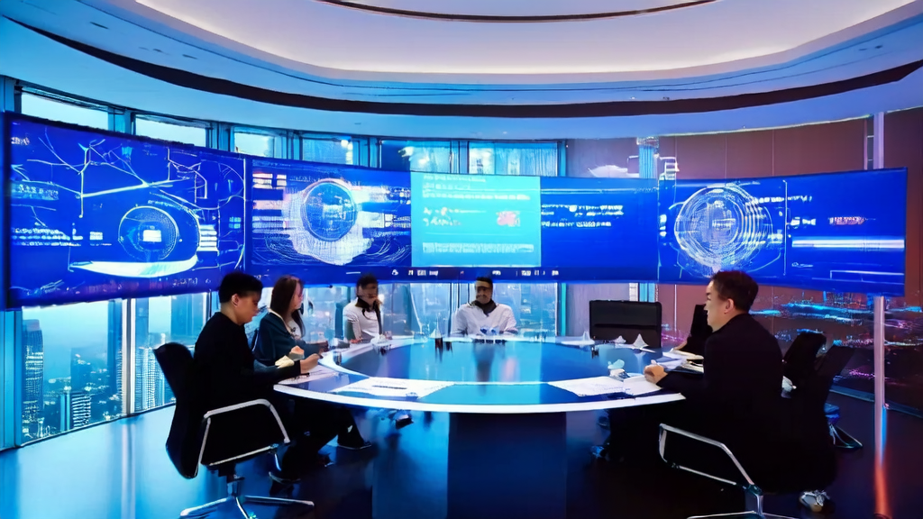 在上海的现代化办公室中，AI工程师们正在使用“书生”大模型进行邮件营销分析和优化。