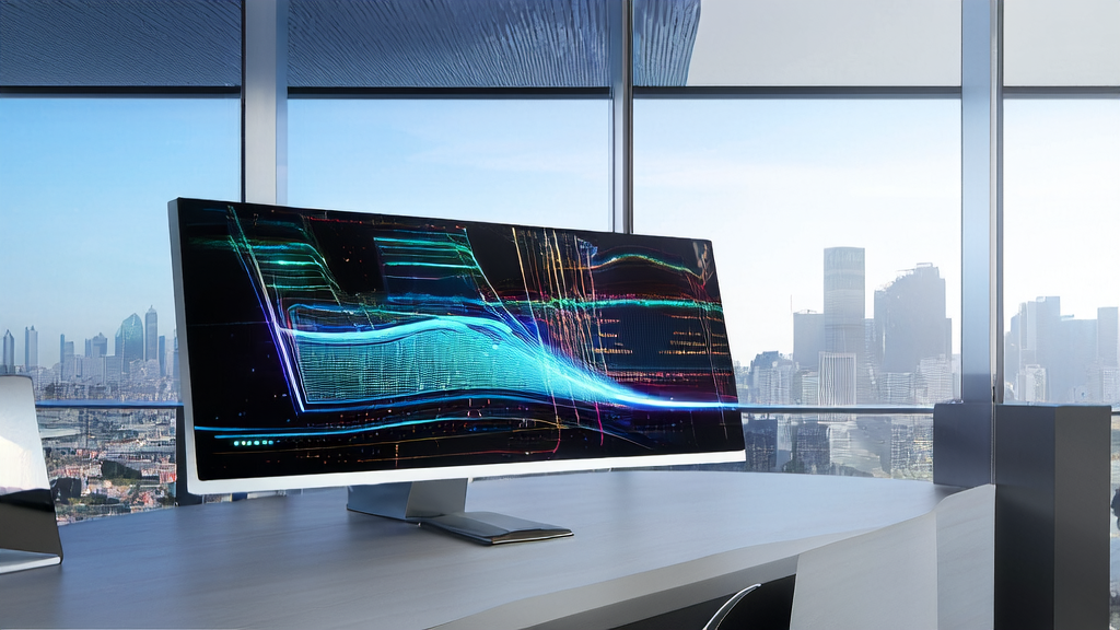 A modern office showcasing the efficient workflow of AI-optimized email marketing