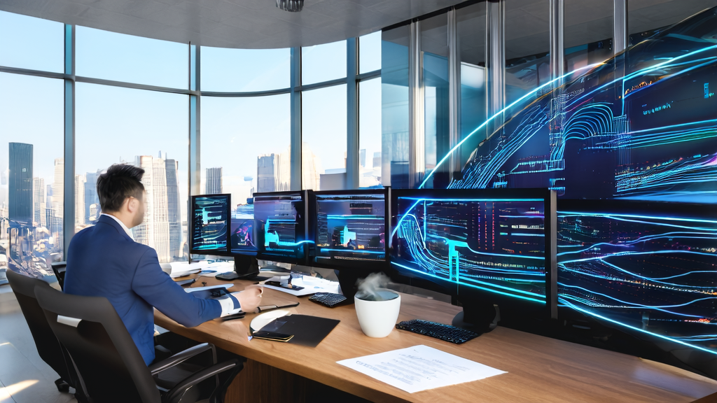 Employees in a modern office optimizing email marketing strategies using AI technology