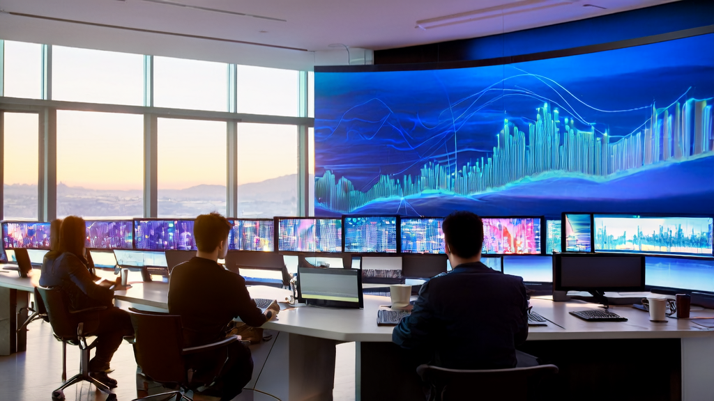 Modern office scene showcasing AI-optimized email marketing to increase customer reply rates