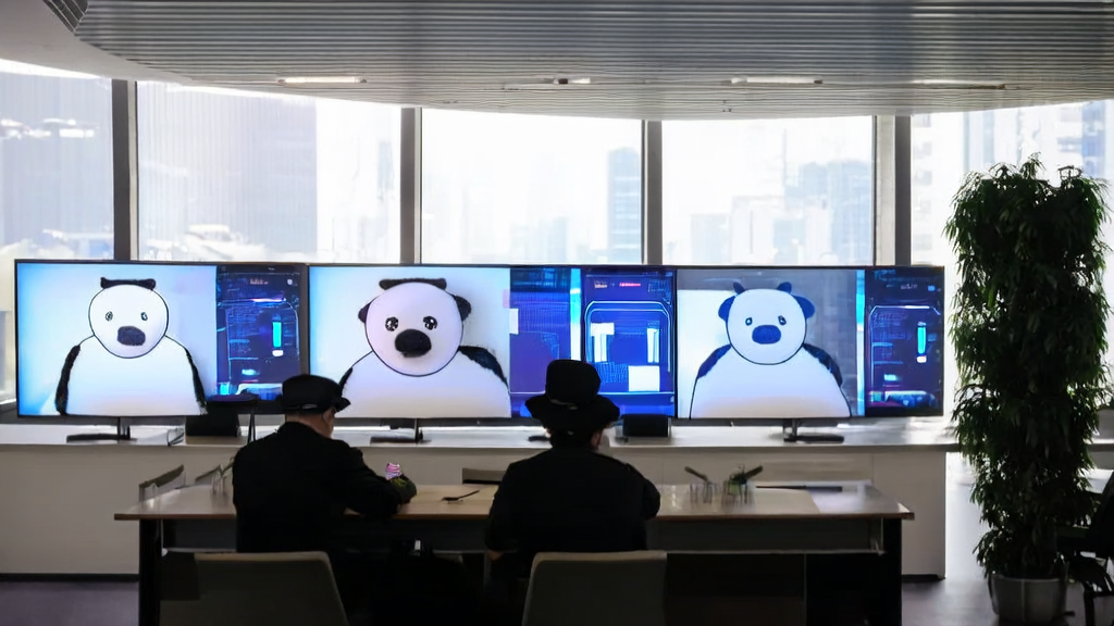 未来感办公室中员工使用AI邮件营销工具提高回复率