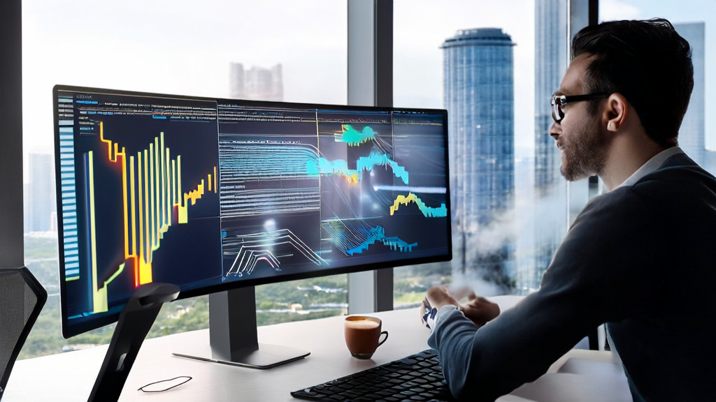 A young marketing expert optimizing email marketing strategies using AIKBase V2.0 system