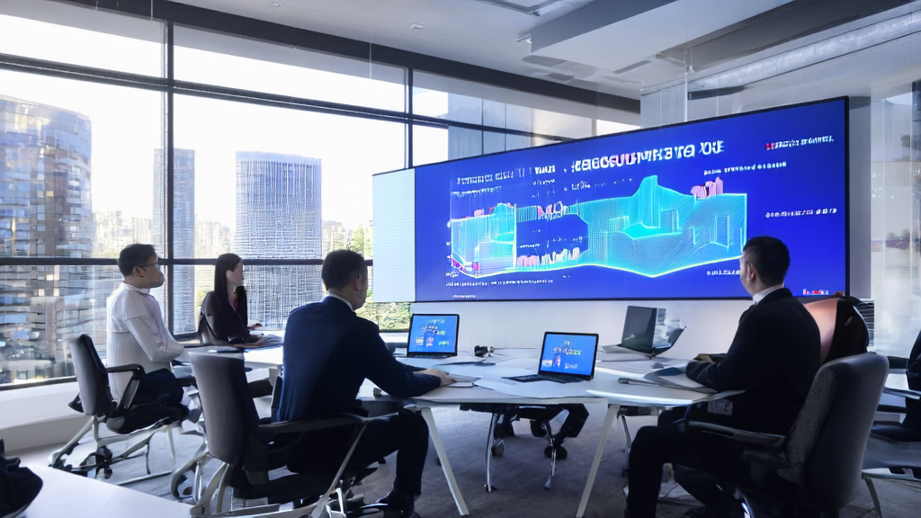 技术人员在现代化办公室中讨论AI优化邮件营销策略，庆祝Creao AI完成融资