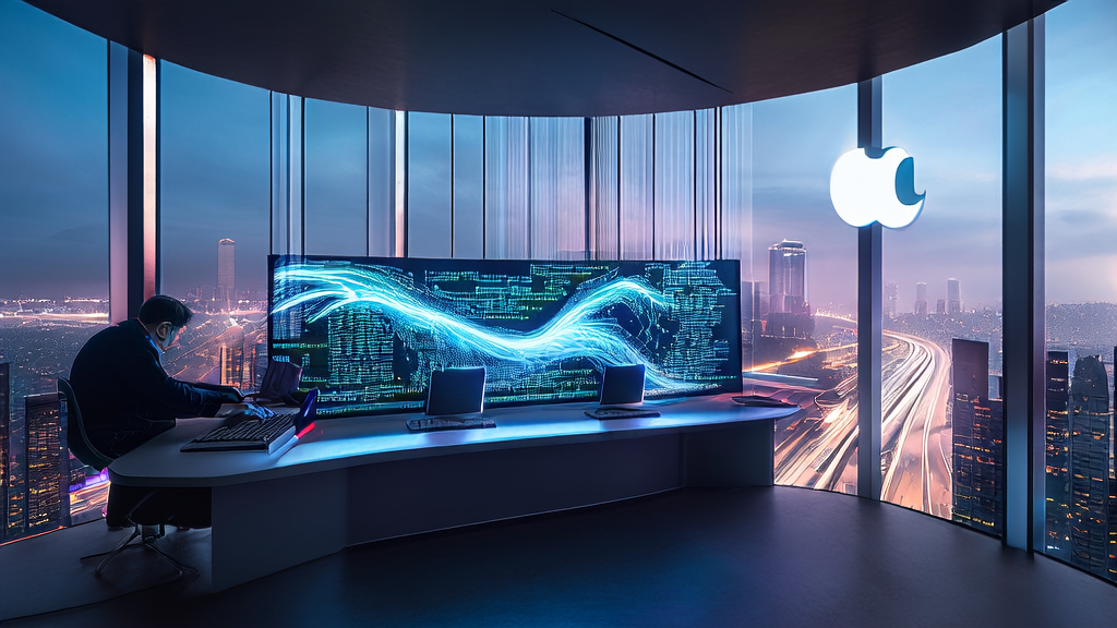 未来城市中的创业者利用苹果AI引擎优化邮件营销策略