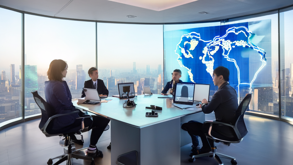 Modern office scene showcasing AI email marketing to boost ecommerce sales