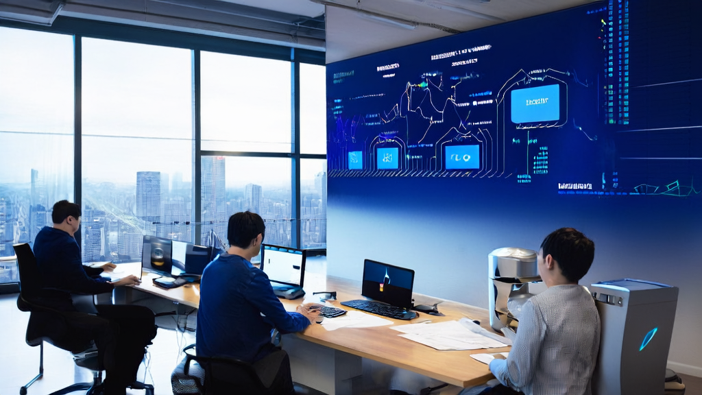 Modern office where programmers use AI email marketing tools to enhance ecommerce sales and customer service