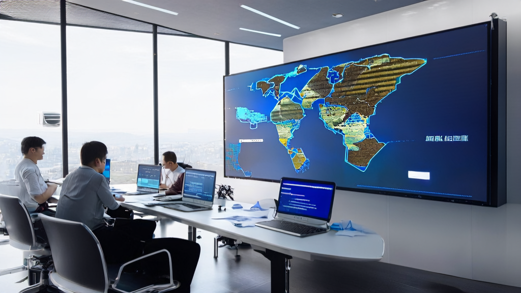 Modern office scene showcasing AI technology optimizing e-commerce email marketing to boost sales conversion