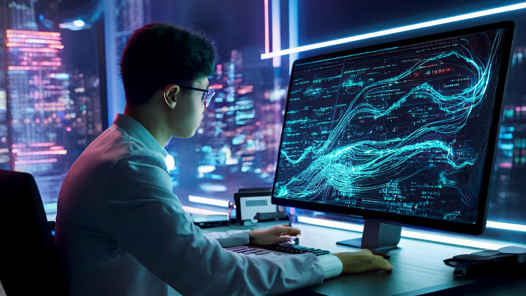 未来办公室中，创业者使用Hume EVI3模型进行个性化邮件营销