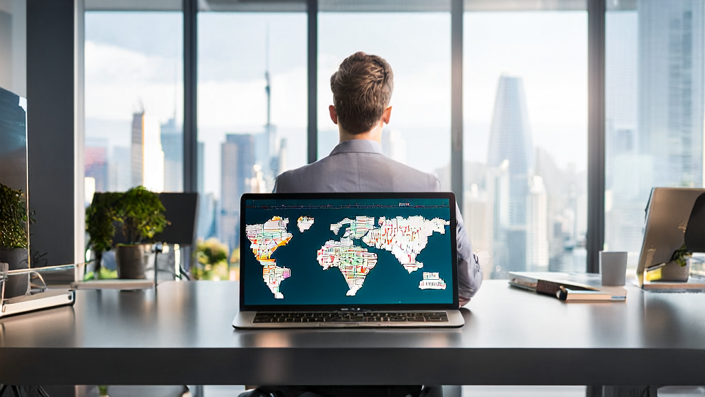 An export businessperson using AI email polish tool to optimize email content and improve outreach to international clients