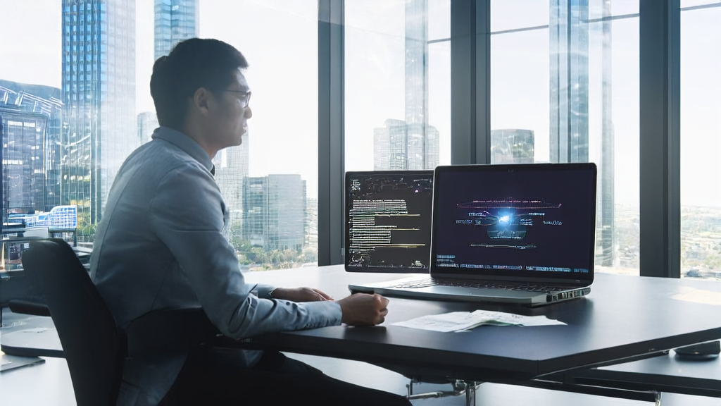 Export trade professional using AI email polishing tool to enhance email quality